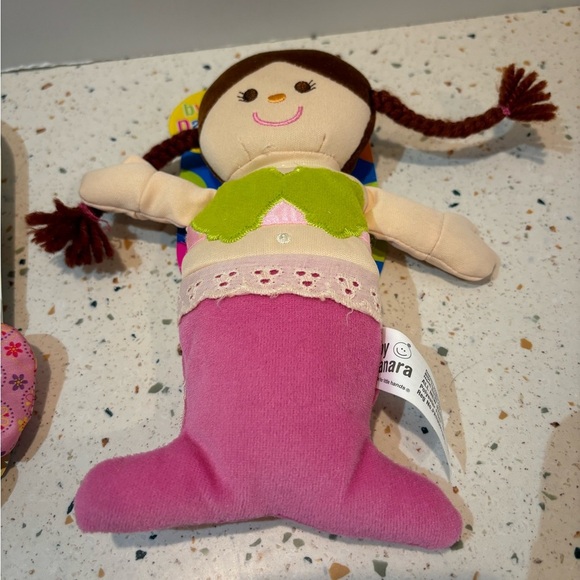 Infant Baby Teething Toys Set with Pacifier, Mermaid Plush, & Flower‎ Mirror Toy - Picture 7 of 11